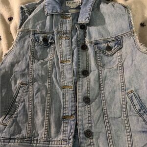Bullhead Faded Blue Denim Vest